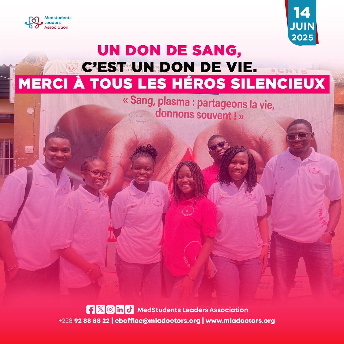 #JournéeMondialeduDonneurdeSang 

Merci à tous ceux qui tendent le bras pour sauver des vies.
Un petit geste, un grand impact.
Et toi, tu donnes ? 🩸
#DonDeSang #GiveBloodSaveLives #CNTS #Givers