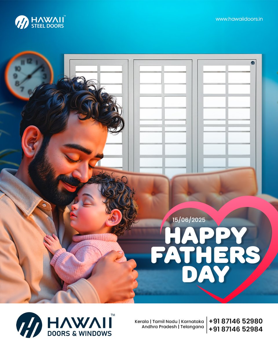 powerful hands. Hearts that are
open. Unbreakable ties.

Dads, like our doors, are made to last a lifetime, to
love, to protect.

On behalf of Hawaii Doors &amp; Windows, happy Father's
Day!
.
.
.
#fathersday #Hawaiidoors #HawaiiWindows
#HomeImprovement #doorsandwindows