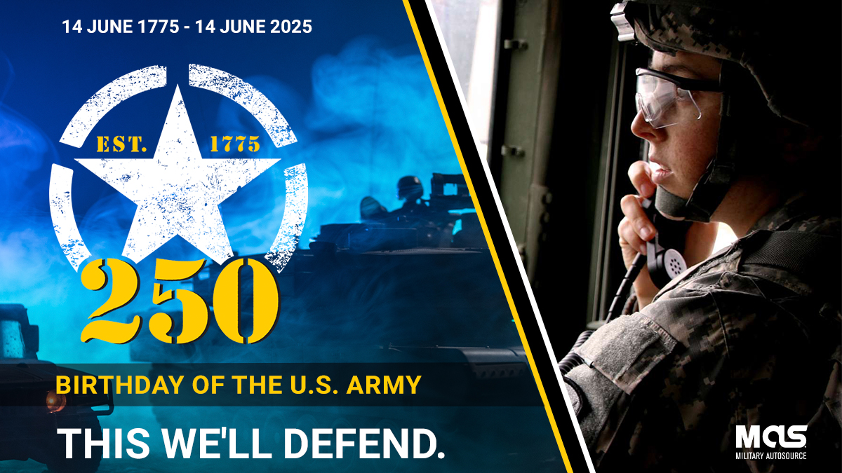 Today, we celebrate 250 years of bravery, dedication and service. From its founding in 1775 to today, the U.S. Army has stood strong, defending our freedoms and upholding justice around the world. 

#armybirthday #armystrong #proudtoservce #militaryautosource #USarmy