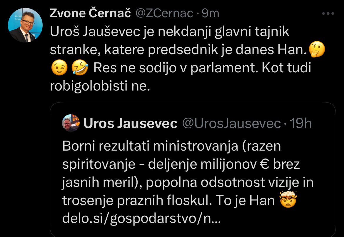 Janez in Zvonko sta pa neusklajena 🤣 Zgleda Zvonko še ni dobil okrožnice, koga Janez želi v prihodnji koaliciji 🤣