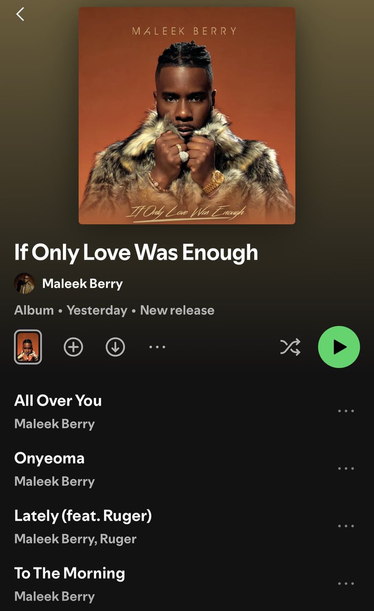 ampedeverything's tweet photo. 🚨New Music Alert 🚨
🎧 Maleek Berry returns!
If Only Love Was Enough is a soulful Afropop and R&B tape that take you through the highs and lows of love and ambition. 💔
🎵 Standouts?
- Situation” ft. Wizkid, smooth duet blending missing love vibes…
Cc @MaleekBerry
#IOLWE https://t.co/Frz7BNiR0Y