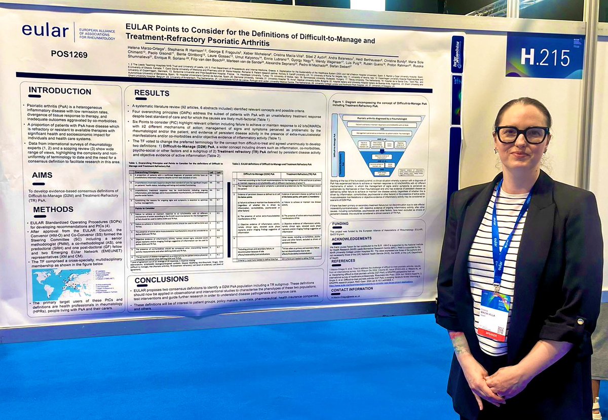 FINALLY 🎊 all the hard work of the EULAR D2T PsA TaskForce sees the light!!! 
📄 POS1269
#EULAR2025