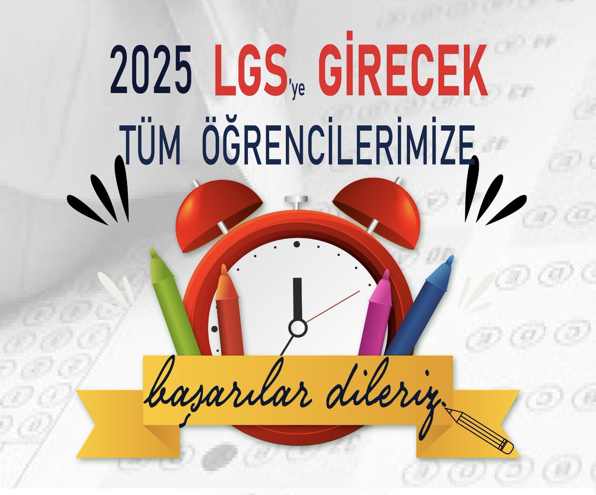 Sevgili Gençler,

Yarın gerçekleşecek olan Liselere Geçiş Sistemi (LGS) sınavında hepinize başarılar diliyorum.

Sizin yarınınız LGS,
Bizim yarınımız ise SİZ’siniz!

Umudunuz daim, zihniniz hep açık olsun…

 #LGS2025