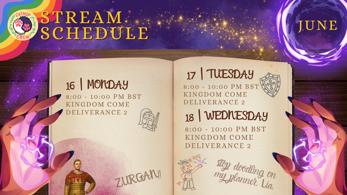 Next week’s stream schedule!