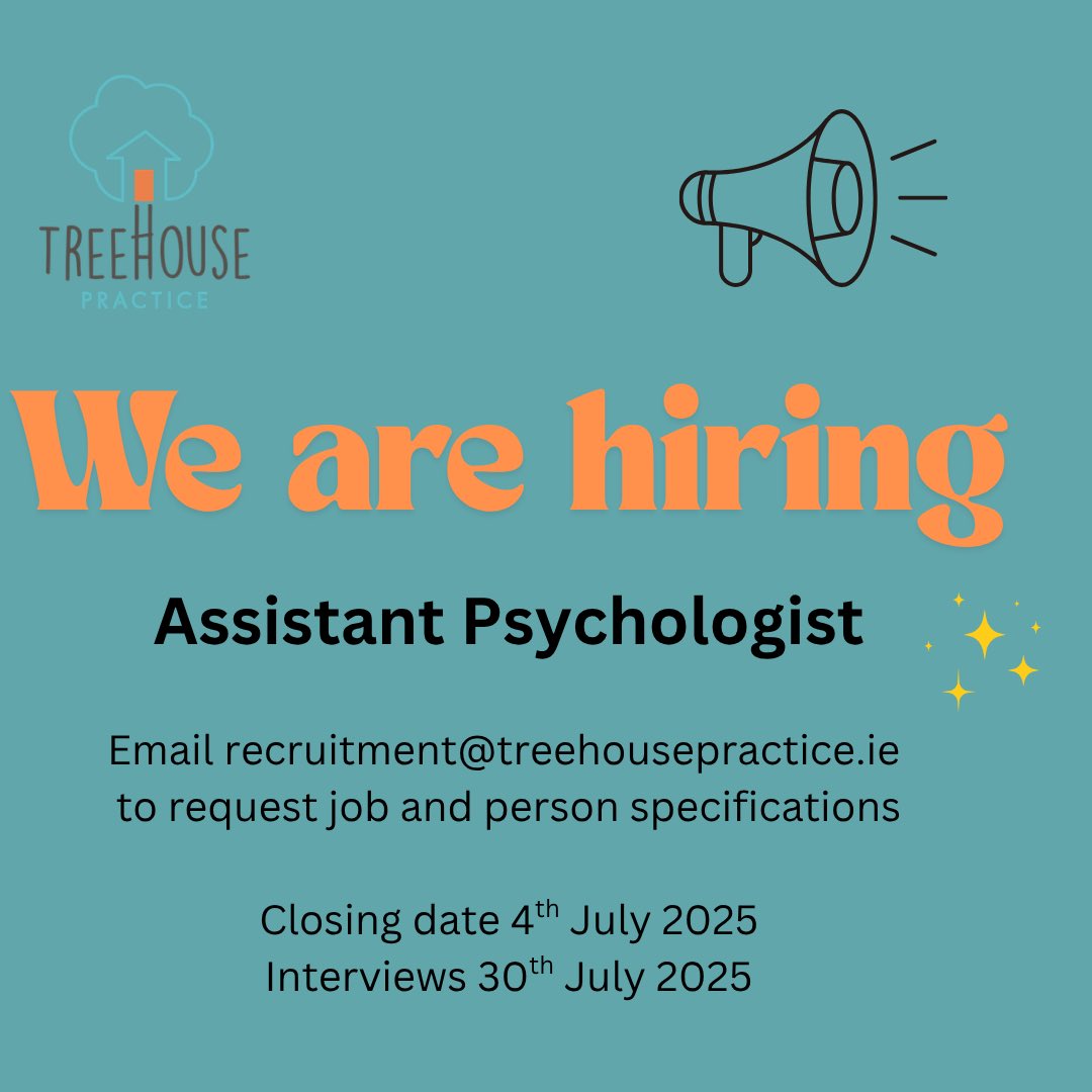 Treehouse Practice (@treehouse_ie) on Twitter photo #assistantpsychologist #joinourteam #assistantpsychologist #joinourteam