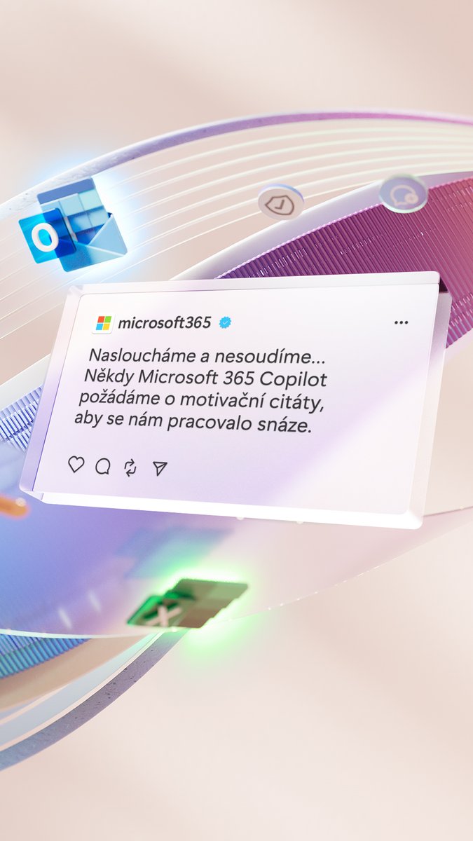 👀 Chybí inspirace? Ani mi o tom nemluvte. Udělejte si z Microsoft 365 Copilotu svého osobního motivačního řečníka ještě dnes: msft.it/6016SSsPp