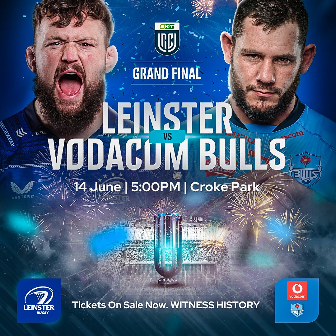 🏟️ The stage is set - URC Grand Final hits Croke Park TODAY!

💥 Leinster Rugby take on the Vodacom Bulls in a clash of titans!
🕔 Kick-off at 5PM &amp; Turnstiles open at 3PM 👀 

Bring the energy &amp; enjoy a cracking day at our stadium!🎉