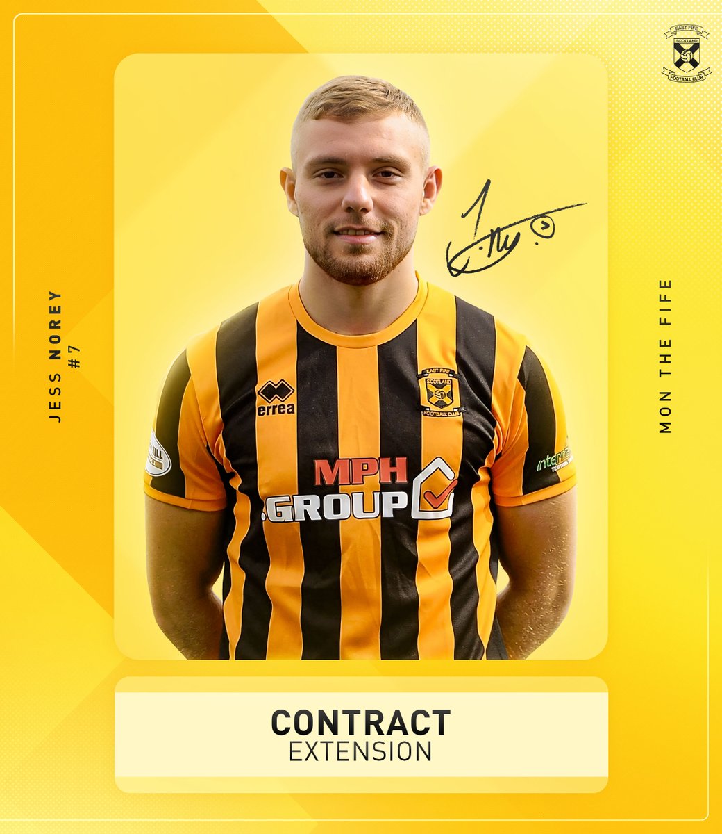 🔐𝗖𝗢𝗡𝗧𝗥𝗔𝗖𝗧 𝗘𝗫𝗧𝗘𝗡𝗦𝗜𝗢𝗡

We’re delighted to confirm that Jess Norey has signed a one-year contract extension to his current contract

👤43 Appearances
⚽️3 Goals

🔗bit.ly/4jMy9zn