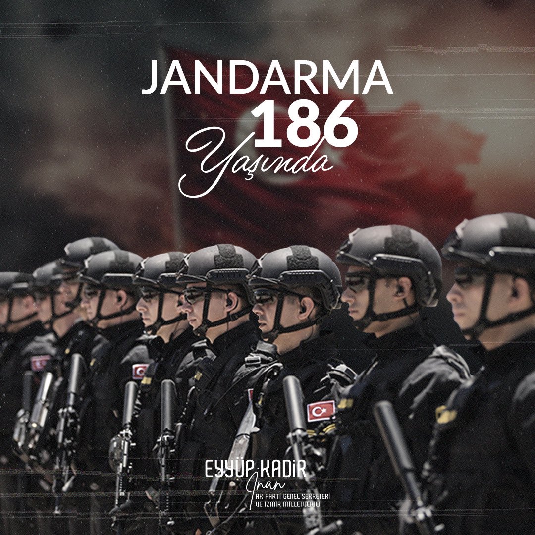 Vatanın her köşesinde huzurun teminatı olan; sadakatle, cesaretle ve şerefle görev yapan Jandarma Teşkilatımızın 186. kuruluş yıl dönümünü kutluyorum.

Şehitlerimize rahmet, gazilerimize şükran, görev başındaki tüm kahramanlarımıza selam olsun. 🇹🇷