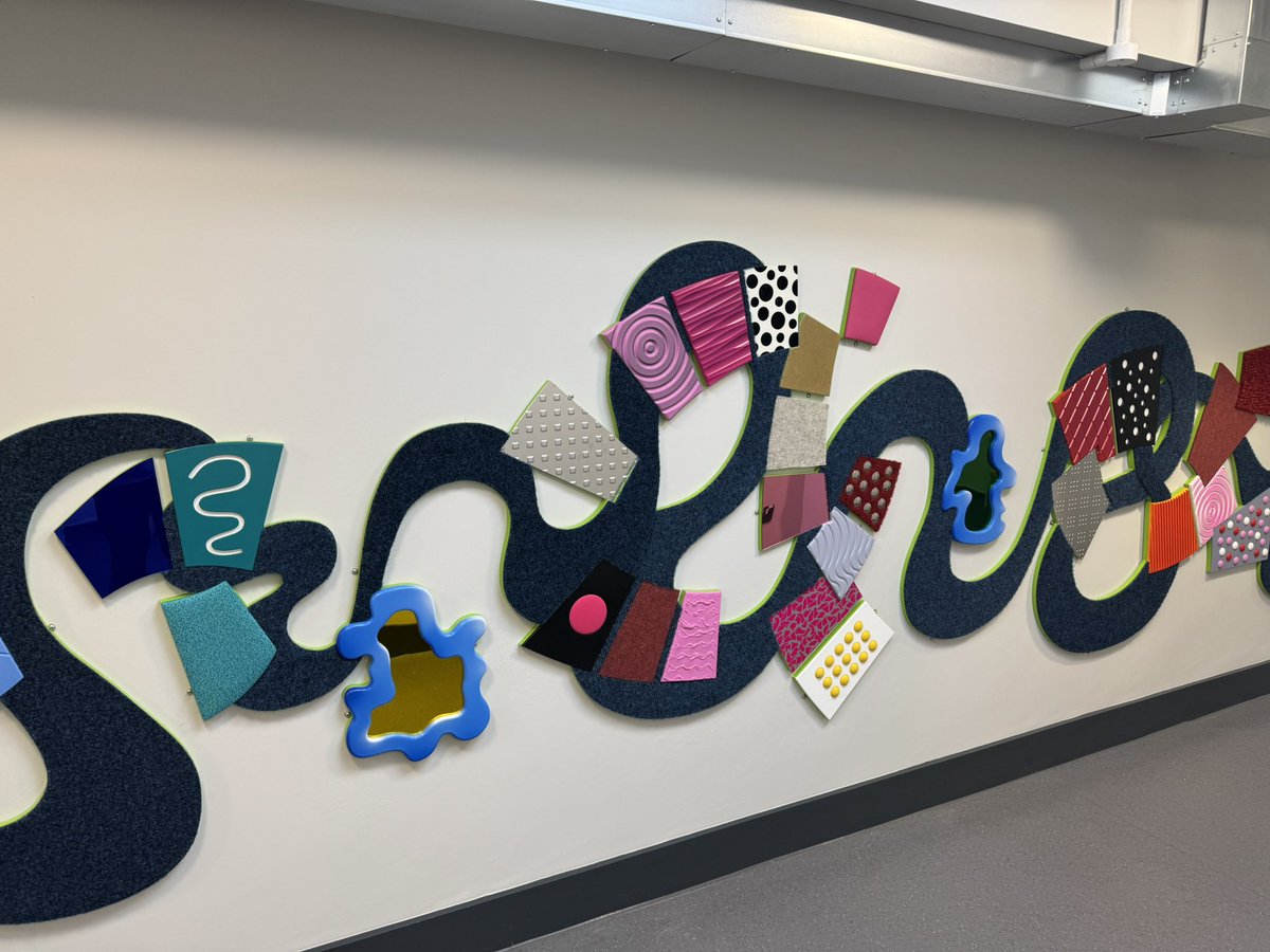 Along with the additional wall wrapping, we have also added sensory elements to the walls in our new primary zone.