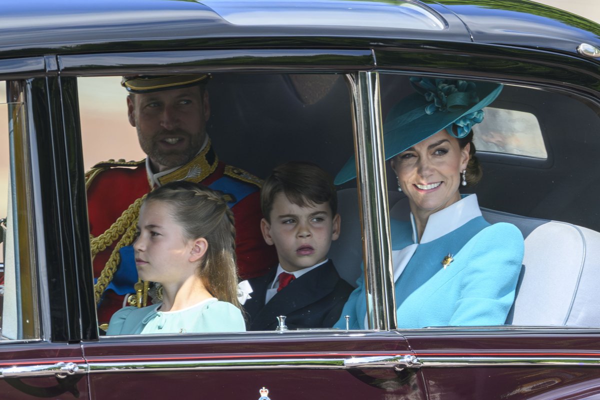 The Prince and Princess of Wales arriving for Trooping the Colour #Troopingthecolour #PrinceandPrincessofWales