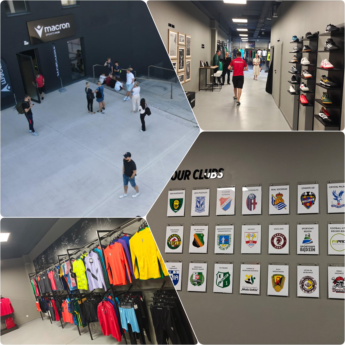 iras64's tweet photo. Dziś oficjalnie otwarto Macron Sports Hub na Antenie Katowice! 

Na otwarciu był trener Rafał Górak, z którym można było pogadać, np. o tym, czy zostanie u nas Repka 😉

Można będzie też na miejscu obrendować swoją koszulkę – super opcja

#gieksatwitter https://t.co/CiOWXUdSlW