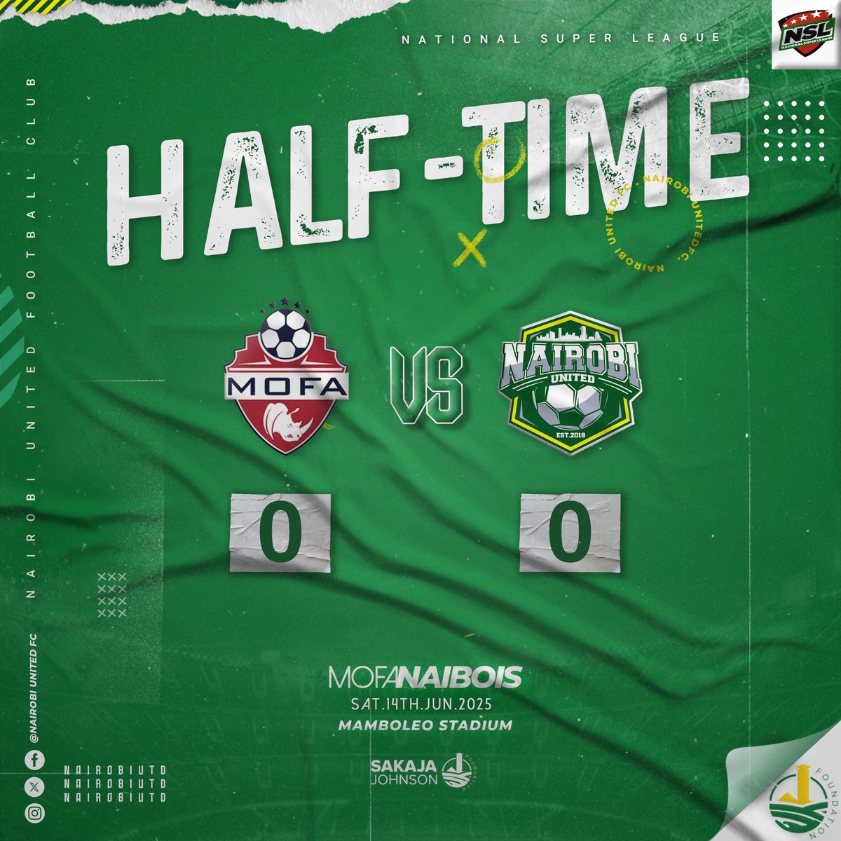 ⏱️| The nets remain untouched 
HT:- MOFA  0-0 NaiBois

#lazimaiwork 
#WeAreNairobiUnited 
#NaiBois 
#NaiGeng