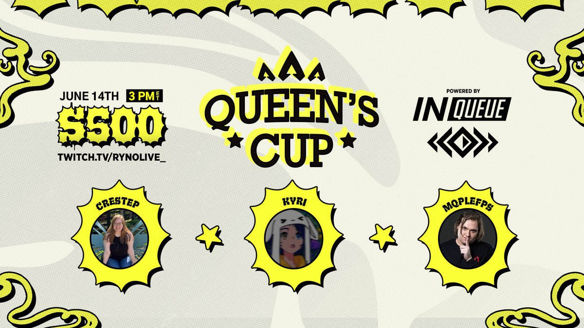 4x Queen's Cup defending Champions. Bringing back a teammate from their season 3 win. Looking to keep their streak alive today. No surprises with this team. They will compete at the highest level.

Welcome back to the Champions <a href="/SolisApex/">SolisApex</a> 

<a href="/crestepTTV/">crestep</a> | <a href="/MqpleFPS/">MqpleFPS</a> | <a href="/Kyri_x/">Kyri</a>