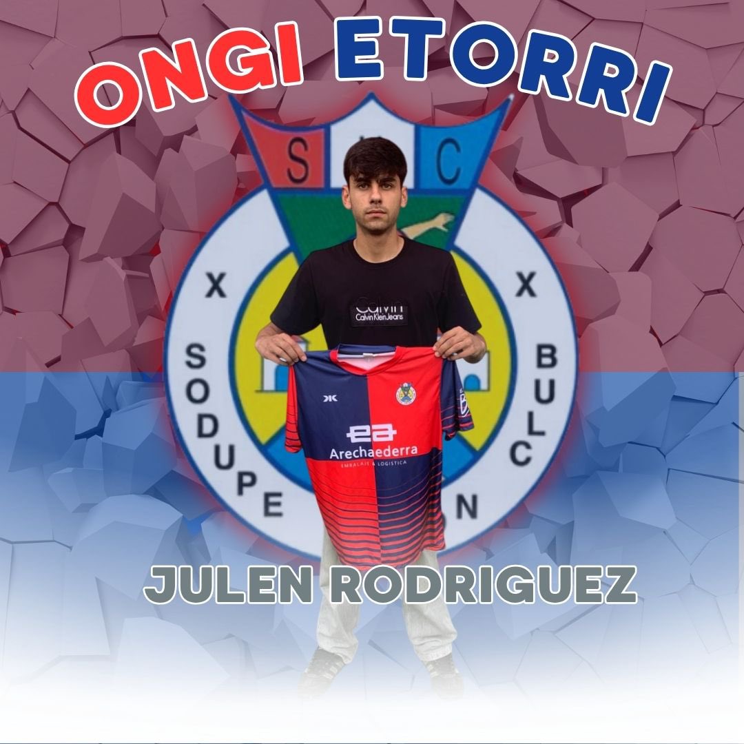 FITXAKETA BERRIA / NUEVO FICHAJE

✅ Julen Rodríguez se incorpora al Sodupe.U.C procedente del Calahorra B

👋🏻 Ongi etorri Julen!

#aupasodupe🔴🔵