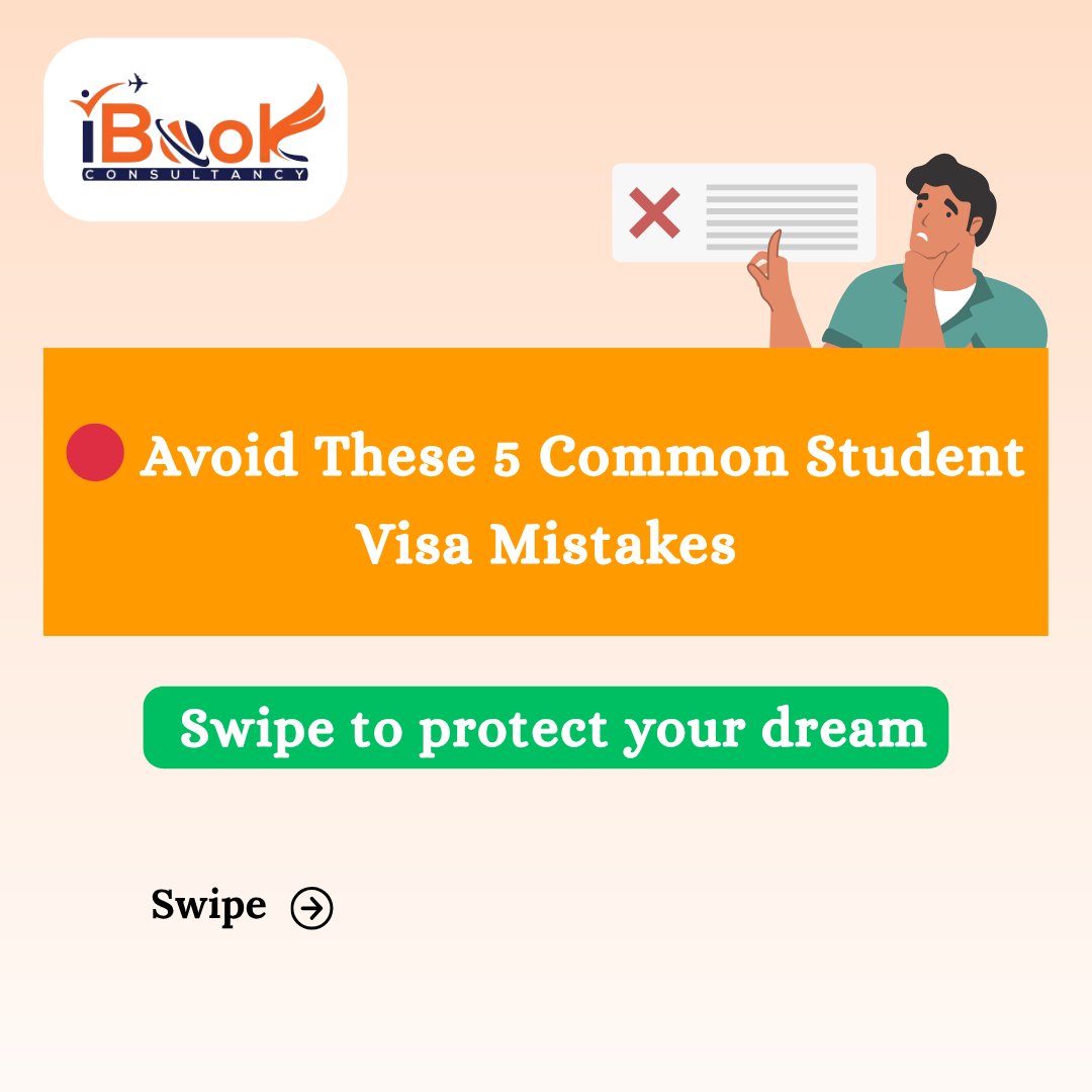 iBookConsultant's tweet image. 🔴 Avoid These 5 Common Student Visa Mistakes and take your first step confidently toward your international education journey.
📞 Call us now: +91 9030013902
🌐 Visit: ibookconsultancy.in
#StudentVisaTips #iBookConsultancy #OverseasEducationConsultantsInHyderabad