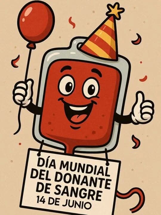❤️ Día Mundial del Donante de Sangre ❤️🌍
Donar sangre es un acto de amor, de empatía profunda, de humanidad. 
Gracias a quienes donan, a quienes salvan sin conocer, a quienes entienden que la vida no tiene precio, pero sí un valor inmenso cuando se comparte.