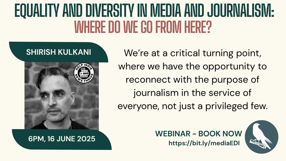 We're looking forward to this Bylines Network webinar on Monday! There are still spaces available if you want to join us. 

"Equality and diversity in media and journalism: where do we go from here?"

Reserve your space here ⤵️
tickettailor.com/events/bylines…