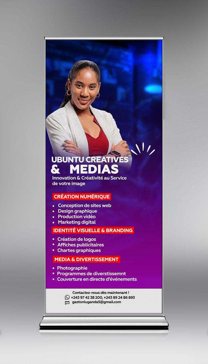 ✨ UBUNTU CREATIVES 
 Donnez vie à vos idées !  
Graphisme, marketing digital, contenu visuel sur-mesure : créativité, excellence et impact.  
Ubuntu Creatives là où l'inspiration rencontre la stratégie.
✅ NOS SERVICES SONT ACCESSIBLES MÊME À DISTANCE