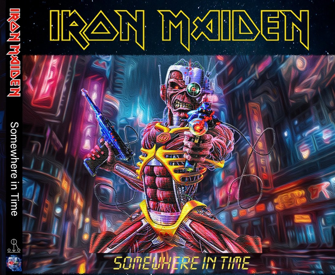 SlayerOrnelas's tweet photo. Como proyecto final tuve que diseñar algo de mi elección, y mi elección fue una re-interpretación de la portada de Somewhere in Time. Es uno de los trabajos que más me han gustado y cuyo resultado me deja contento. https://t.co/y25EEr1mMd