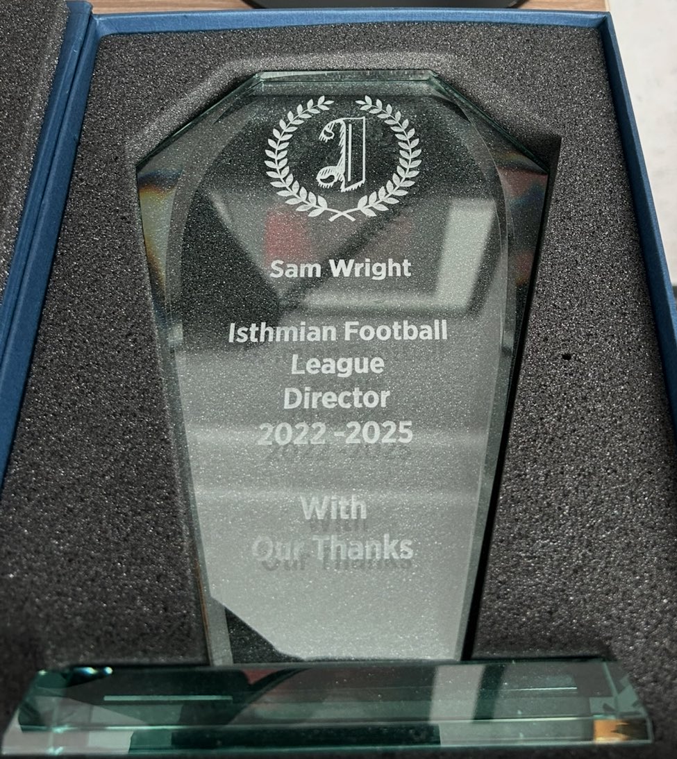 Sam Wright (@wrighty1207) on Twitter photo So this weekend brings my time as a <a href="/IsthmianLeague/">The Pitching In Isthmian League</a> director to a close & I want to thank Nick & Kellie for the recognition at our meal last night. It’s been a pleasure to be on the board & has given me some great insight & experience for my continuing journey in football 🙌⚽️ So this weekend brings my time as a <a href="/IsthmianLeague/">The Pitching In Isthmian League</a> director to a close & I want to thank Nick & Kellie for the recognition at our meal last night. It’s been a pleasure to be on the board & has given me some great insight & experience for my continuing journey in football 🙌⚽️