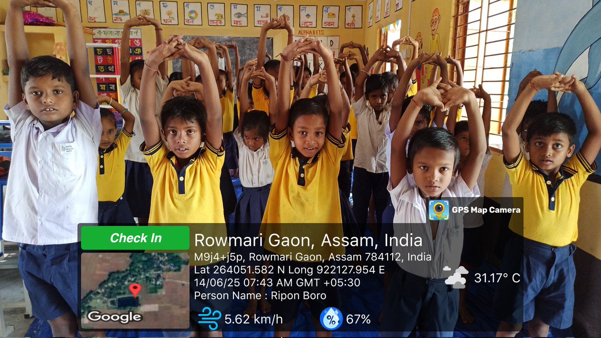 #Sonitpur_Assam
🧎‍♀️Dhekiajui yoga centre🧘‍♀️
Yoga camp organized by Dhekiajuli Yoga Centre
#Date... 14.06.2025