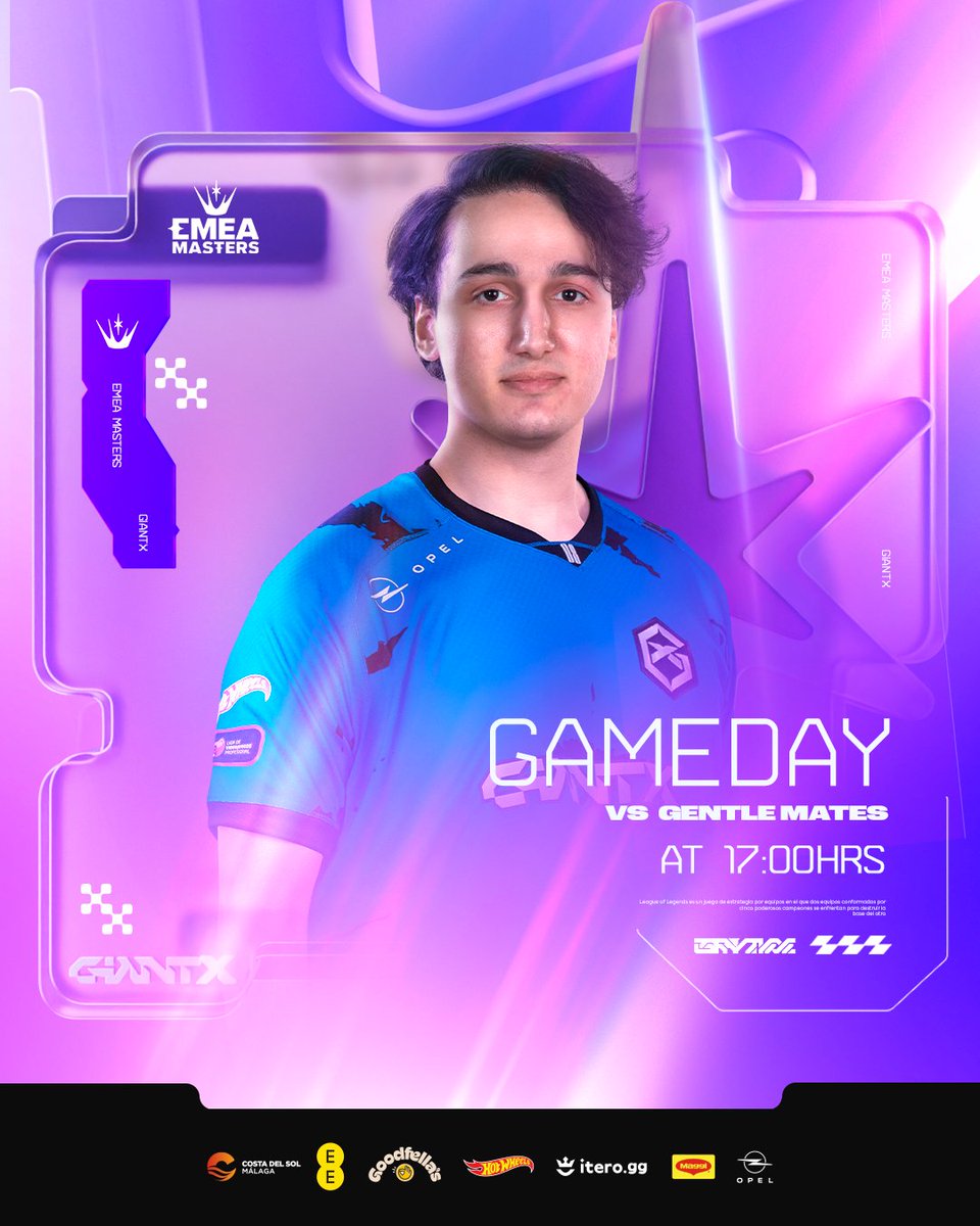 GIANTXGG's tweet photo. HA LLEGADO EL DÍA 👊

Esta tarde empiezan nuestros playoffs de #EMEAMasters contra el tercer seed francés 🇫🇷

🆚 @gentlemates 
⏰ 17:00 CEST
📺 @Th3AntonioGG 

#WeAreGIANTX https://t.co/FChkxRyvQr