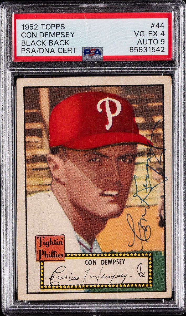 natsturner's tweet image. Starting to get into signed cards a bit, and really digging 1952 Topps signed with ballpoint pens. Something super cool about the original athlete having signed his card from probably the most iconic baseball set of all time.