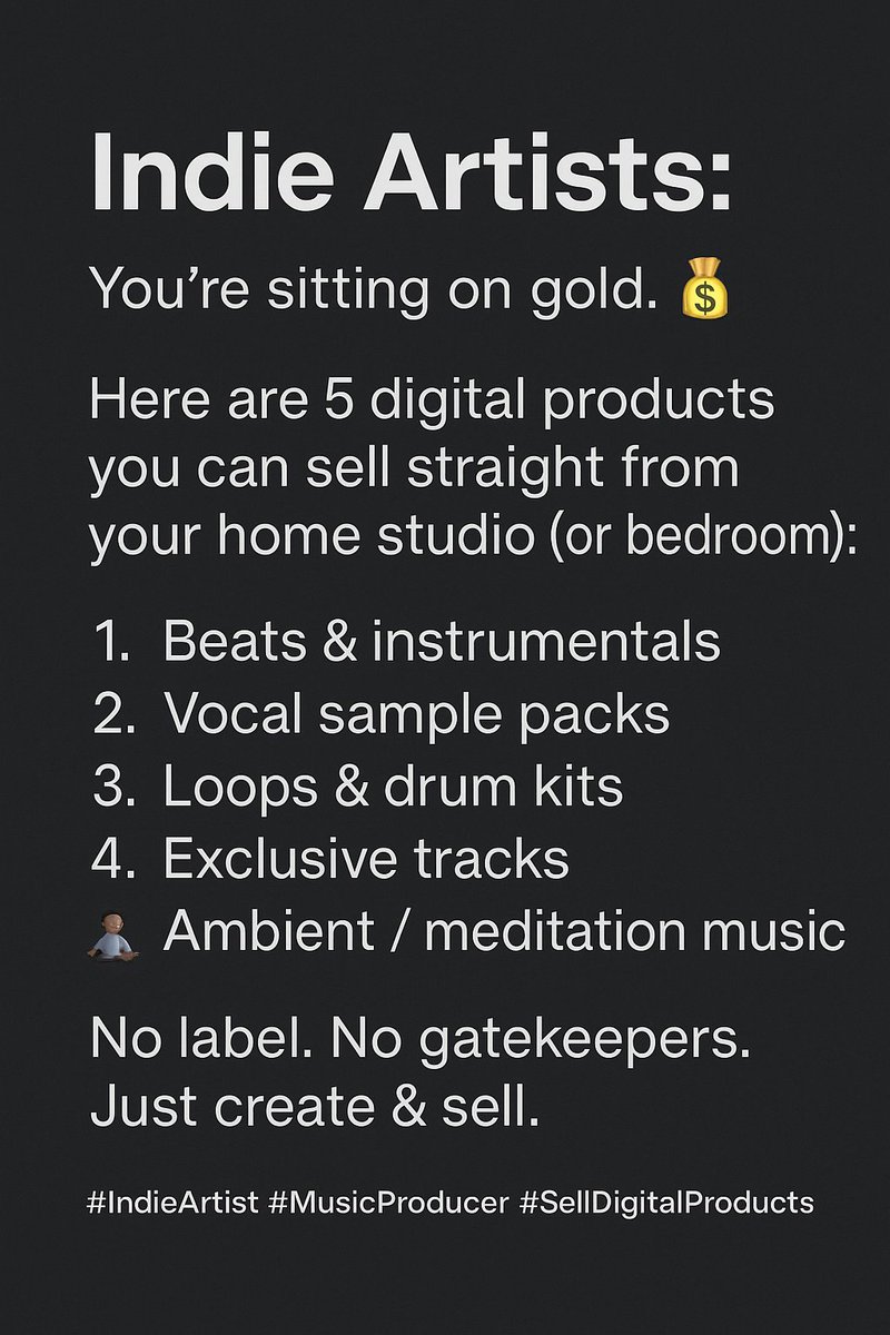 #IndependentMusicArtists, #MusicProducers, #SellDigitalProducts.