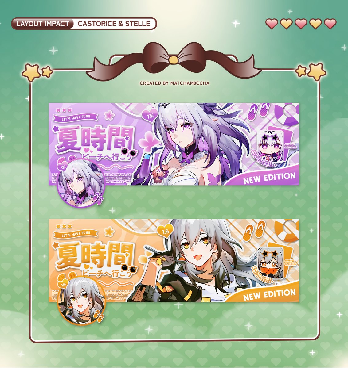 help repost pls, thanks <3

haloo, aku ada dua layout ready stock castorice dan stelle art terbaru yang summer vibes banget 🍹🌺☀️🌴 harganya 15k/each yaa. payment avail qris

bisa ditake sekarang juga >O< #zonauang