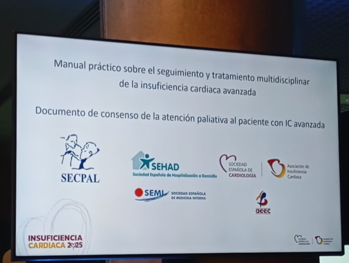 Conchi Cruzado (@cruzadoconchi) on Twitter photo Cuidados paliativos en insuficiencia cardiaca
#ICSEC2025
<a href="/AEEC_enfcardio/">Asociacion Española de Enfermeria en Cardiologia</a>
<a href="/IC_aeec/">GT Insuficiencia Cardíaca - AEEC</a> Cuidados paliativos en insuficiencia cardiaca
#ICSEC2025
<a href="/AEEC_enfcardio/">Asociacion Española de Enfermeria en Cardiologia</a>
<a href="/IC_aeec/">GT Insuficiencia Cardíaca - AEEC</a>