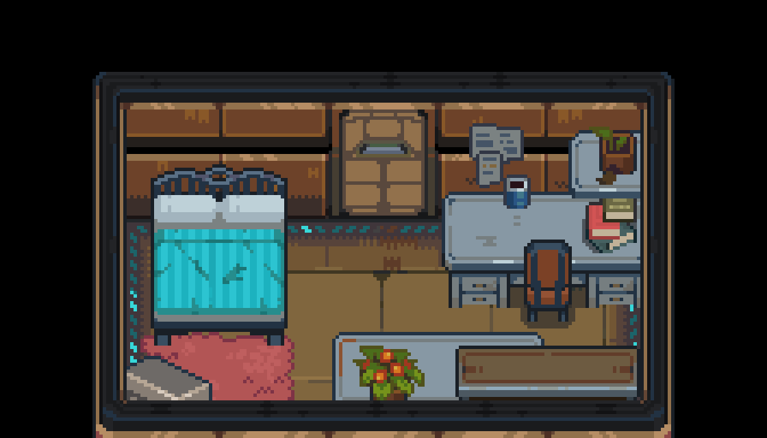 SaaaDGames's tweet image. #screenshotsaturday #pixelart A beautiful room in the new large location. @Gushna1 @arthur_vista