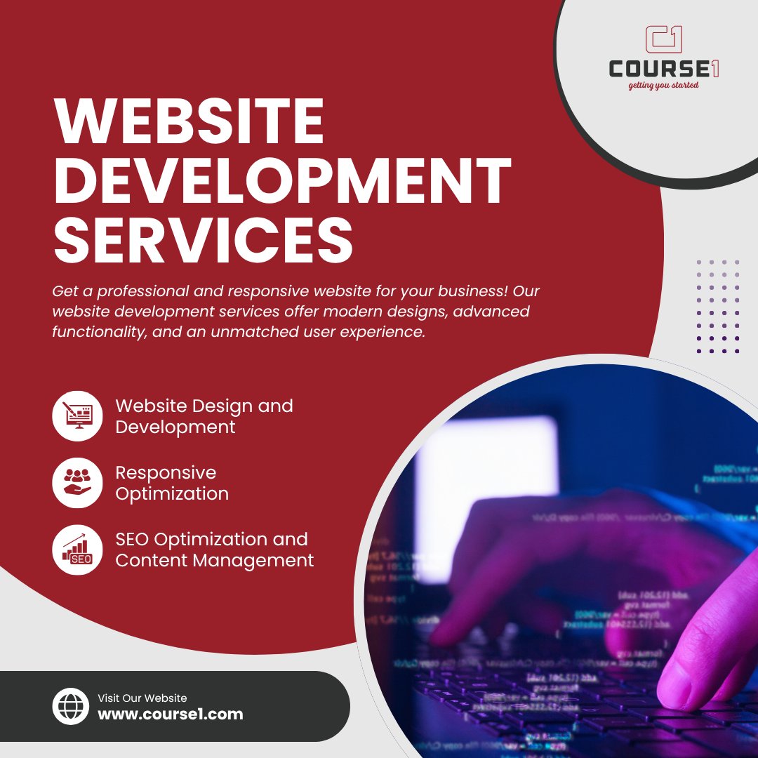 Websites that work while you sleep!Course1 builds fast, secure &amp; high-converting sites tailored to your business. From sleek designs to powerful functionality—we've got you covered.
Free consultation! #WebDev #Course1Tech