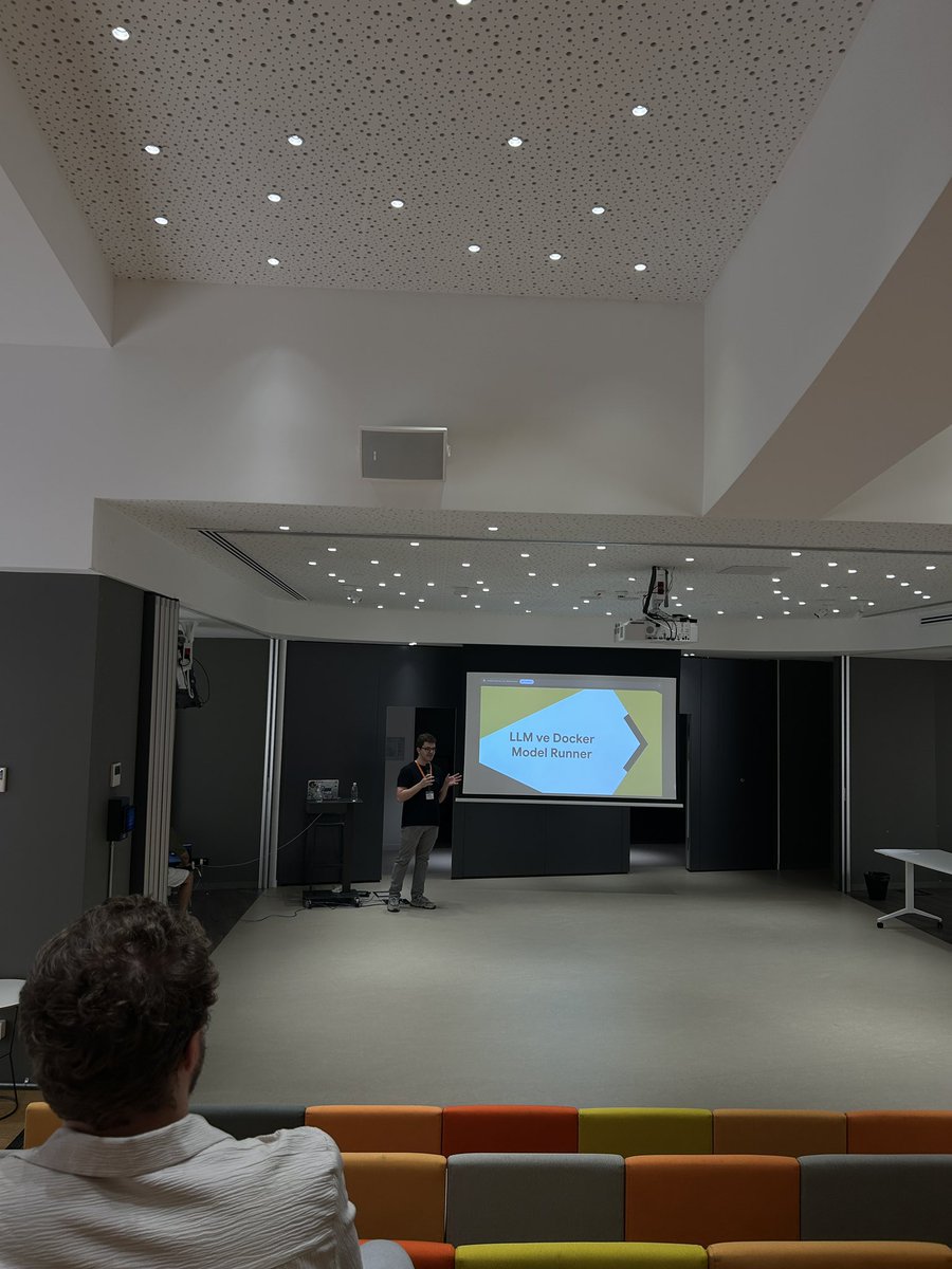 devmertops☁️ ☸️🐳🐧 (@devmertops) on Twitter photo Mehmet Hilmi Emel & <a href="/developerguyba/">developer-guy</a> are rocking the stage with their talk: “LLM & Docker Model Runner” — AI meets containers, the smart way. Mehmet Hilmi Emel & <a href="/developerguyba/">developer-guy</a> are rocking the stage with their talk: “LLM & Docker Model Runner” — AI meets containers, the smart way.