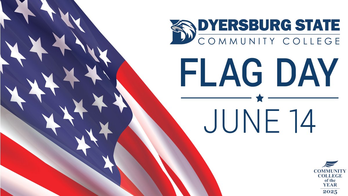 Today, we proudly celebrate National Flag Day at Dyersburg State Community College!

Let's honor the symbol of our freedom and unity as we reflect on the strength and values it represents. #FlagDay #DSCC