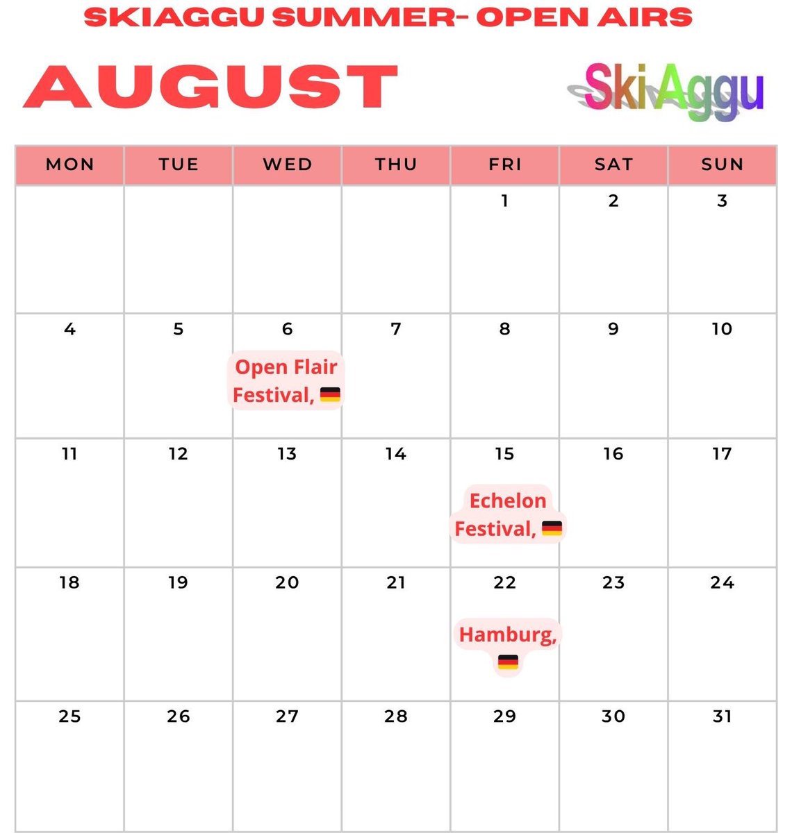 skiaggupdates's tweet image. Today ski aggu summer show season begins! Here is his calendar of concerts and festivals of this summer &amp;lt;3
