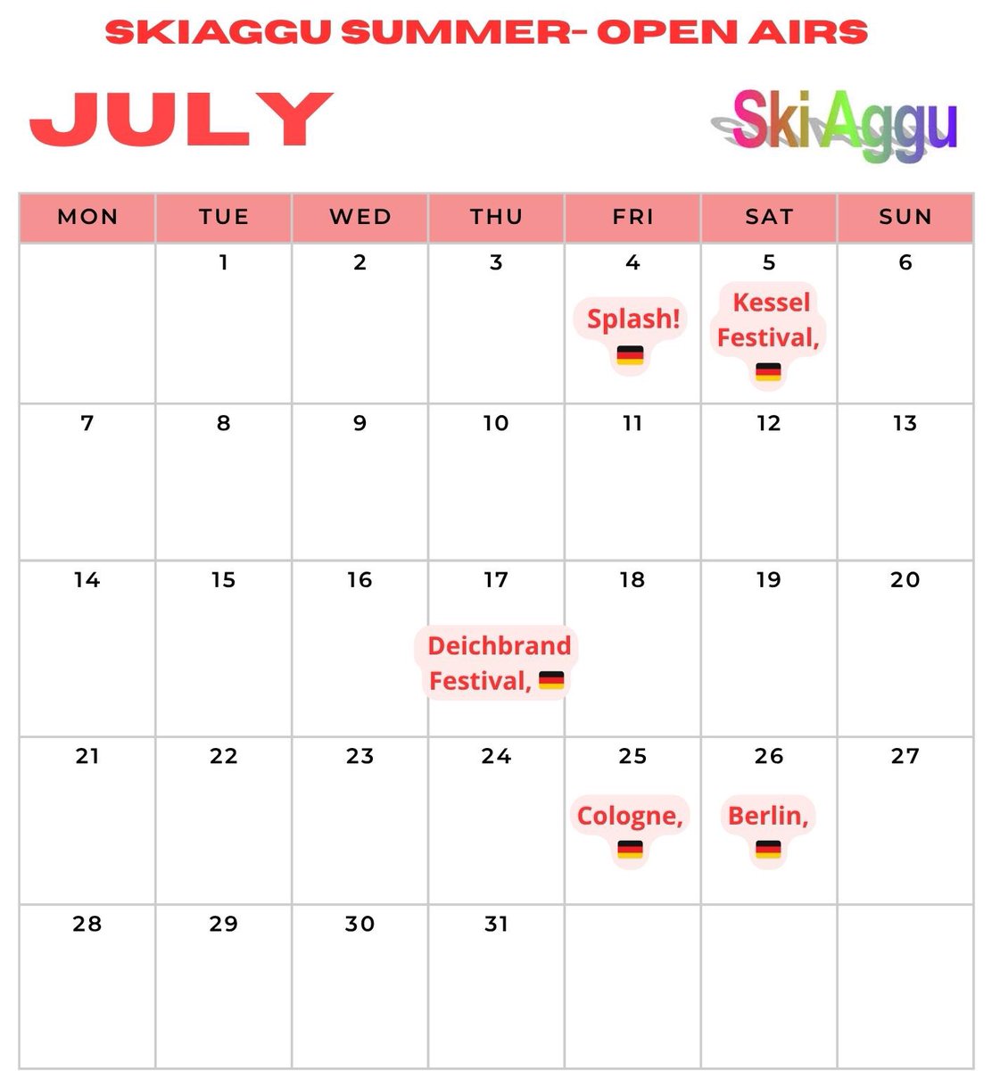 skiaggupdates's tweet image. Today ski aggu summer show season begins! Here is his calendar of concerts and festivals of this summer &amp;lt;3