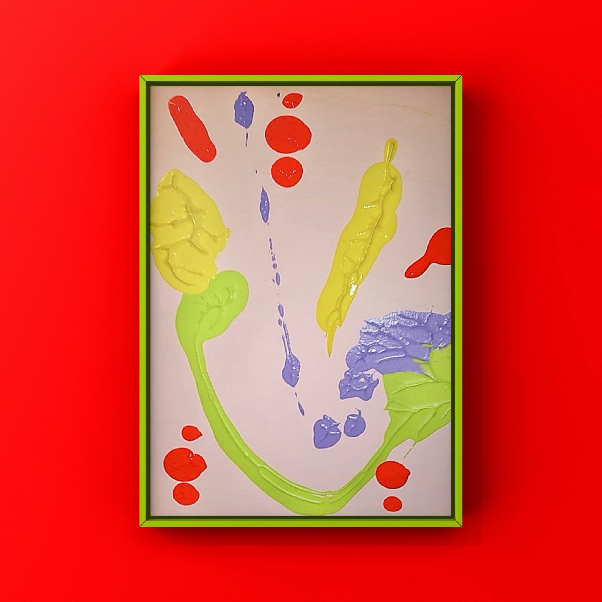 Amazon.co.jp: 現代の抽象絵画赤いキャンバス絵画ジオメトリ抽象