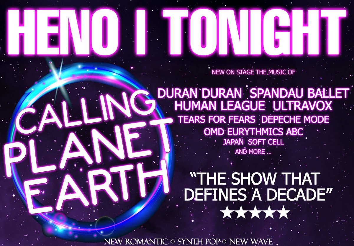 ⭐ HENO | TONIGHT ⭐ 
New Romantic - Synth Pop - New Wave 
Tocynnau dal ar gael | Tickets are still available

📍 Lyric, Caerfyrddin | Carmarthen
🗓️ 14 Mehefin | June, 7:30pm
👉🎟️  orlo.uk/qU13B