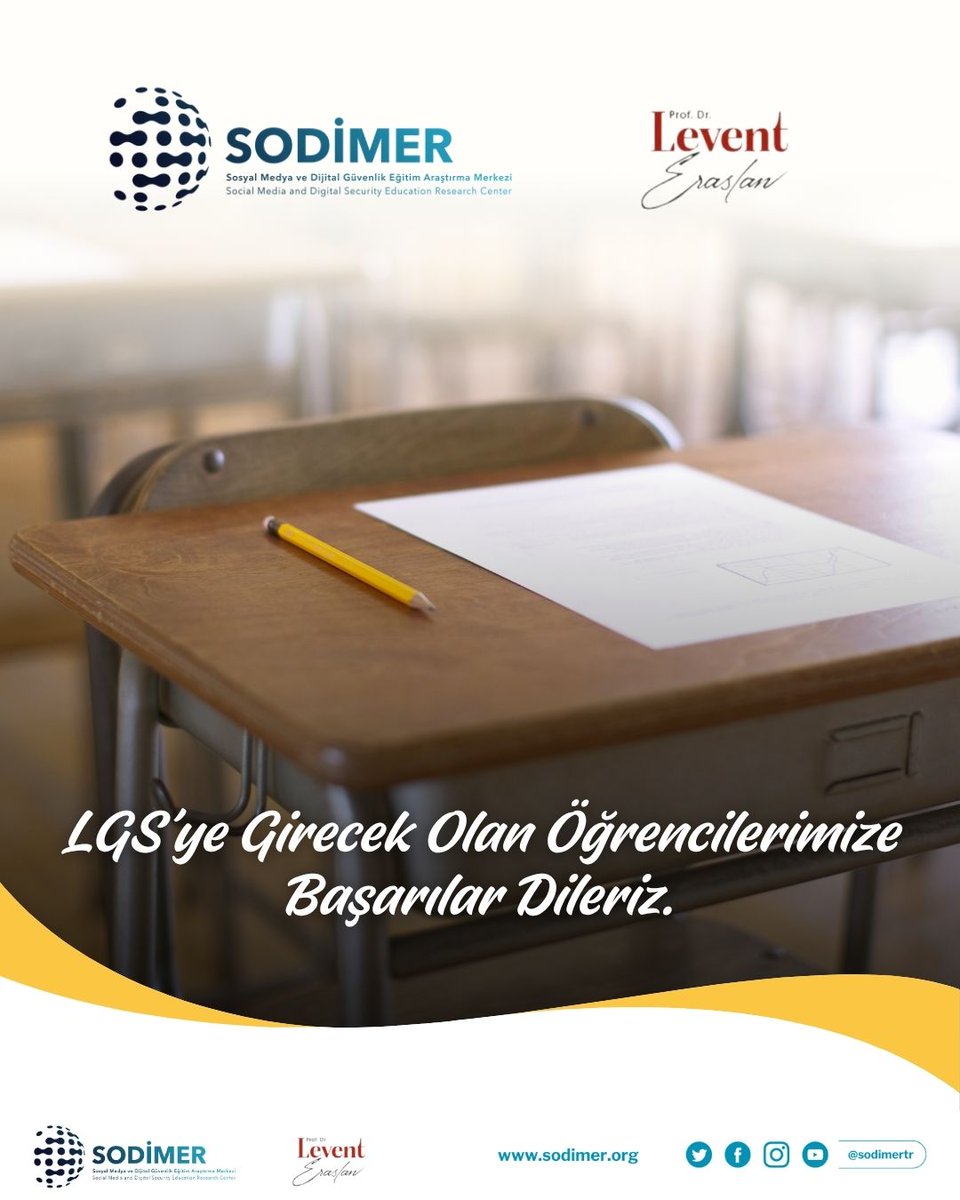 SODİMER (@sodimertr) on Twitter photo LGS'ye girecek olan tüm öğrencilerimize başarılar dileriz.
Aylardır verdiğiniz emeklerin karşılığını en güzel şekilde alacağınız bir sınav olsun.
Kendinize güvenin ve en iyisini yapın.
Yolunuz açık olsun çocuklar.
<a href="/drleventeraslan/">Prof.Dr.Levent Eraslan</a>
#sodimer #LGS2025 LGS'ye girecek olan tüm öğrencilerimize başarılar dileriz.
Aylardır verdiğiniz emeklerin karşılığını en güzel şekilde alacağınız bir sınav olsun.
Kendinize güvenin ve en iyisini yapın.
Yolunuz açık olsun çocuklar.
<a href="/drleventeraslan/">Prof.Dr.Levent Eraslan</a>
#sodimer #LGS2025