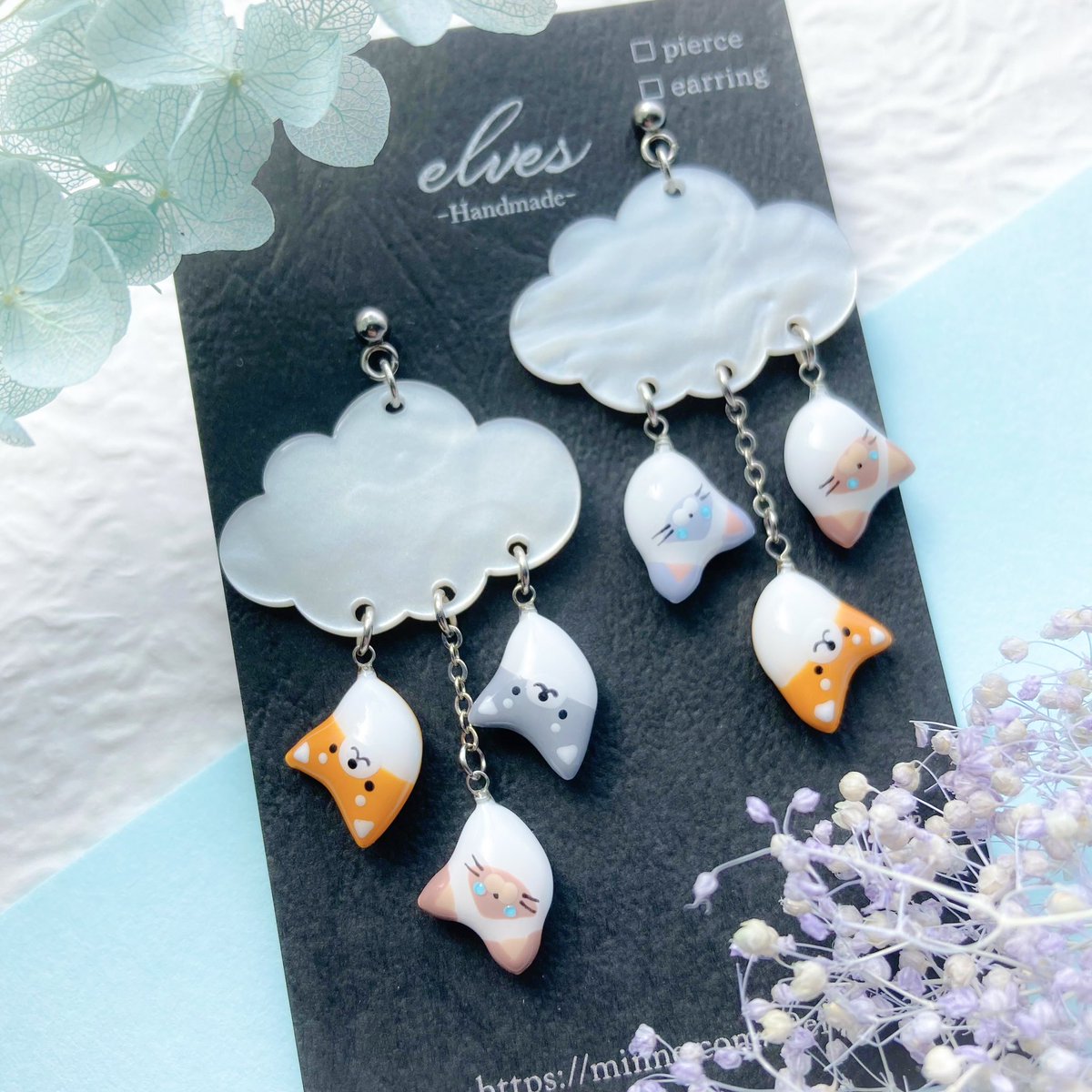 elves_HM's tweet image. #梅雨を彩るSNS展示会

“Rain cats and dogs”☔️🐱🐶