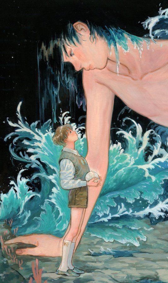 Vi esta imagen en pinterest y lo quería hacer versión Fooligetta. Al parecer el artista es @/_N0MA_