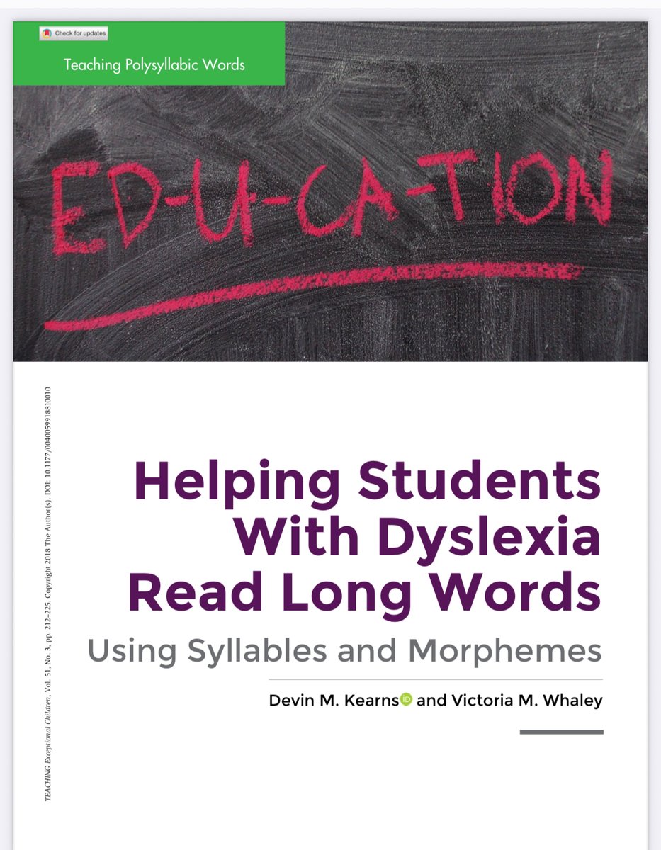 Reading longer words doesn’t have to feel like a guessing game. 🧩

✨ read the article: "Helping Students With Dyslexia Read Long Words: Using Syllables and Morphemes" ow.ly/96gu50VU97s 

✨ listen to the podcast episode with Devin Kearns ow.ly/1Xae50W5np5
