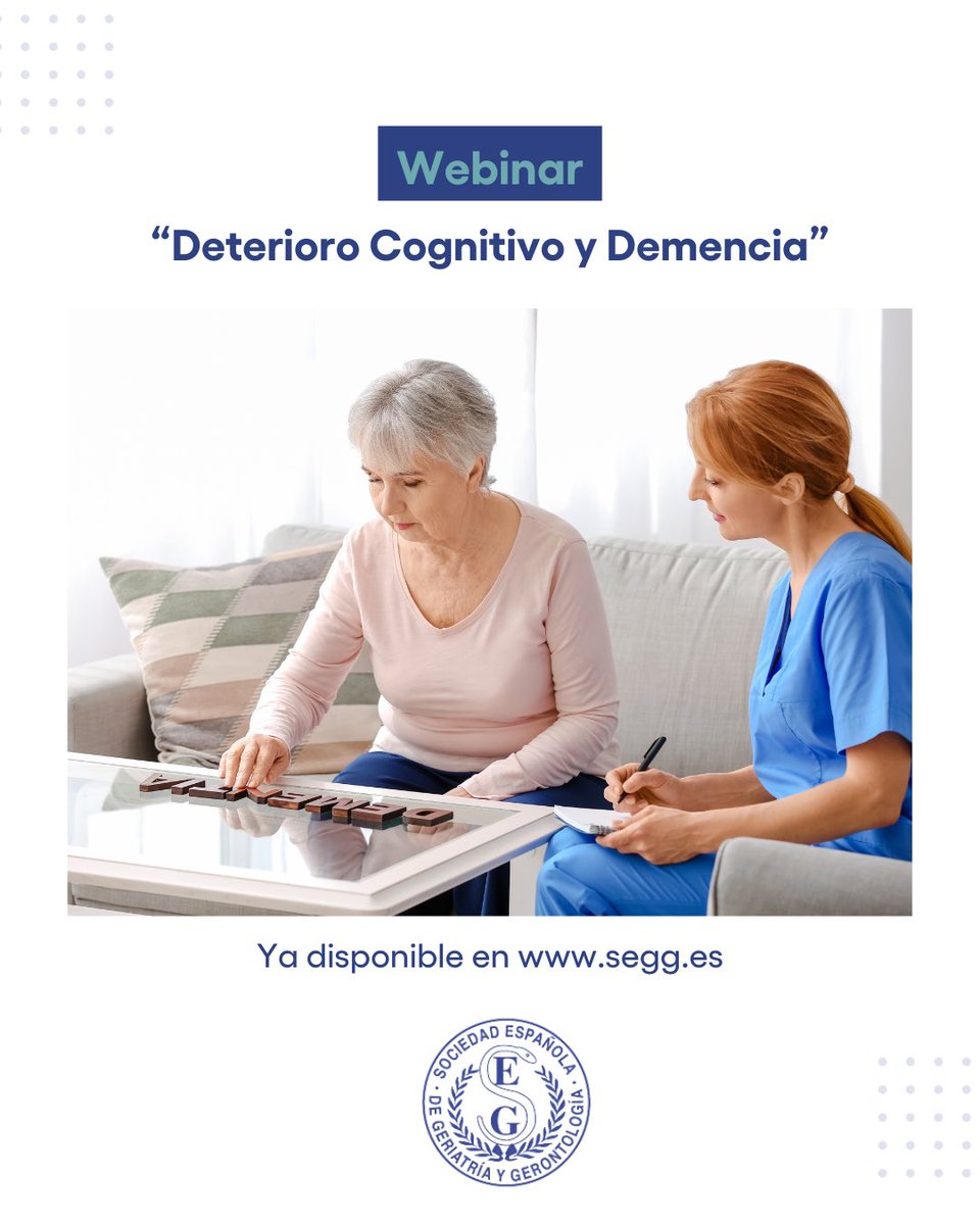 seggeriatria's tweet photo. 🧠 Ya puedes ver la Sesión Nacional de Geriatría del 11 de junio:
Deterioro Cognitivo y Demencia, por Juani Mendizábal Choy (H. U. Rey Juan Carlos).
🎥 Disponible en: https://t.co/2HeqzNAe39
#SEGG #Demencia #Geriatría #FormaciónSanitaria https://t.co/3BKGrwpSR4