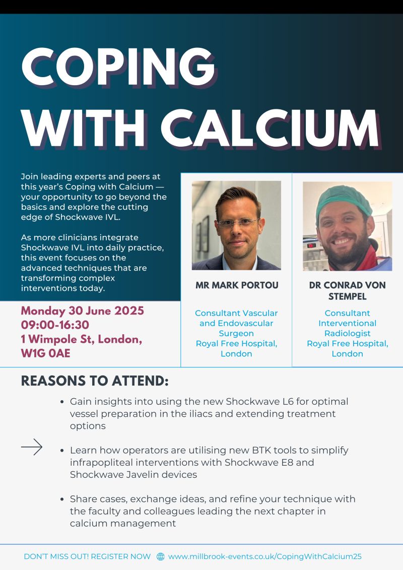 Millbrook Medical Conferences (@millbrookmed) on Twitter photo Limited places available for Coping with Calcium!
Monday 30 June, 1 Wimpole Street, London
Approved for 5.5 CPD credits by the Royal College of Surgeons!
Join us for the latest advancements in calcium management.
Find out more: millbrook-events.co.uk/CopingWithCalc…
<a href="/Suesteele84/">Sue Steele</a> Limited places available for Coping with Calcium!
Monday 30 June, 1 Wimpole Street, London
Approved for 5.5 CPD credits by the Royal College of Surgeons!
Join us for the latest advancements in calcium management.
Find out more: millbrook-events.co.uk/CopingWithCalc…
<a href="/Suesteele84/">Sue Steele</a>