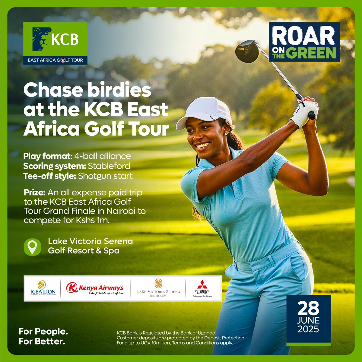 KCB BANK UGANDA (@kcbbankug) on Twitter photo Gear up for an exciting round of golf.⛳️
Join us for an unforgettable experience at the East Africa Golf Tour <a href="/lvictoriaserena/">Lake Victoria Serena Golf Resort & Spa</a>.
Expect great competition and a chance to prove your skills.
The ultimate goal? To qualify and compete at the Grand Finale in Nairobi for the Gear up for an exciting round of golf.⛳️
Join us for an unforgettable experience at the East Africa Golf Tour <a href="/lvictoriaserena/">Lake Victoria Serena Golf Resort & Spa</a>.
Expect great competition and a chance to prove your skills.
The ultimate goal? To qualify and compete at the Grand Finale in Nairobi for the