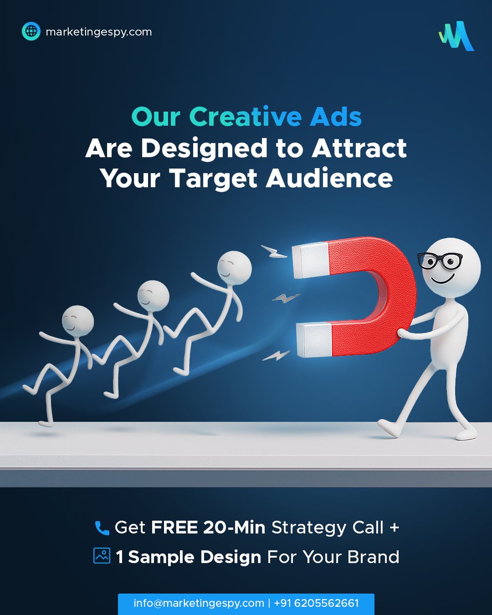 Struggling to Improve #CTR?
You're already spending on #ads — now let us help you make them work.

At  #MarketingEspy, we don’t just design ads — we craft scroll-stopping #creatives that speak directly to your audience, build trust, and drive #conversions.

#socialmediaads