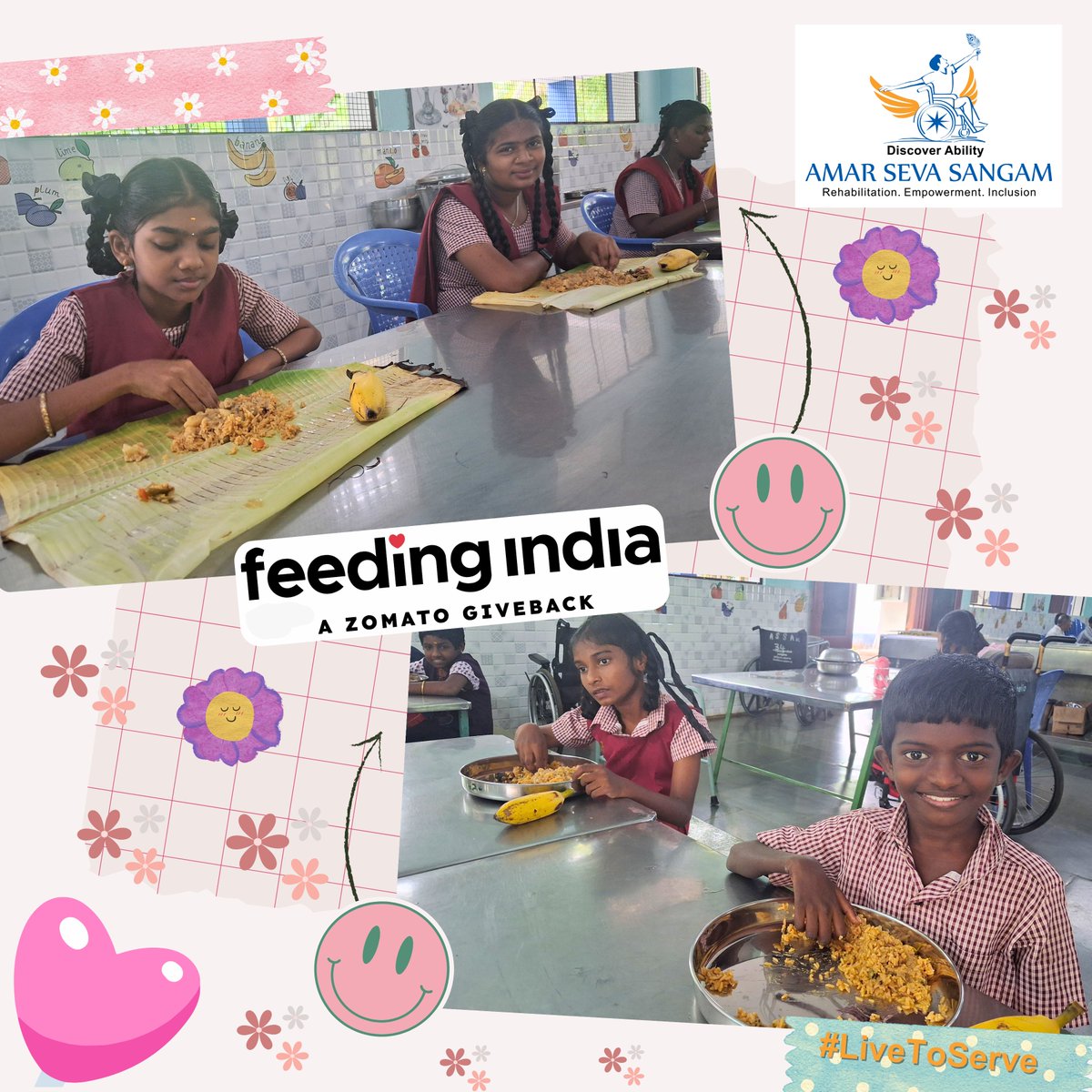Amar Seva Sangam (@amarseva) on Twitter photo Thank you, <a href="/FeedingIndia/">Feeding India</a> , for distributing free food items to benefit our service users in the Amar Seva Sangam - Sangamam School & Residential Program for Special Needs Children, Disabled Youth Trainees, and Home Students.
#FeedingIndia #ASSA #AmarSevaSangam #LivetoServe Thank you, <a href="/FeedingIndia/">Feeding India</a> , for distributing free food items to benefit our service users in the Amar Seva Sangam - Sangamam School & Residential Program for Special Needs Children, Disabled Youth Trainees, and Home Students.
#FeedingIndia #ASSA #AmarSevaSangam #LivetoServe