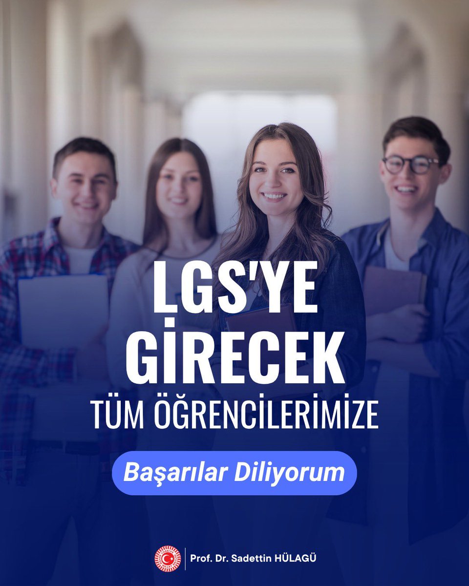 Sevgili Gençler,
Her biriniz bu ülkenin umudu, Türkiye Yüzyılı’nın mimarısınız. 
Emek verdiniz, hazırlandınız; şimdi kendinize güvenin.
Yarın LGS’de emeklerinizin karşılığını alacağınıza yürekten inanıyorum. 
Yolunuz açık, mutluluk ve başarı hep yanınızda olsun!
#LGS2025