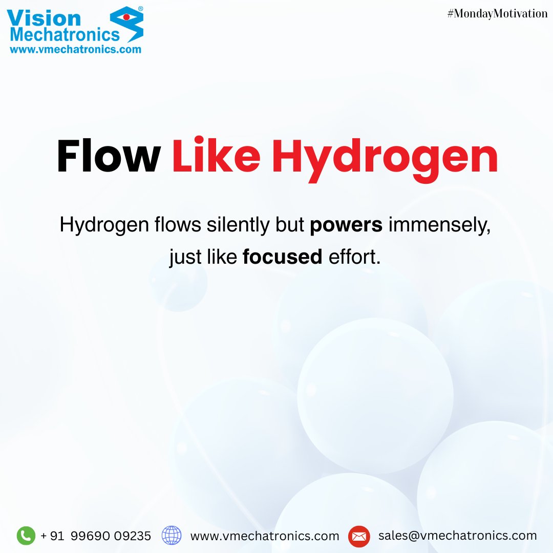 #MondayMotivation
Flow forward this Monday. Light, clean, and unstoppable.

#hydrogenenergy #mondaymindset #cleanpower #futuretech #greenenergytransition #ecoengine #powerforward #sustainabletech